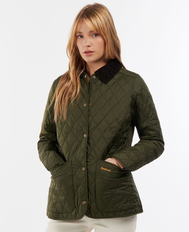 Barbour Steppjacke Annandale Steppjacke Damen Olivgrün | NGTODI-416