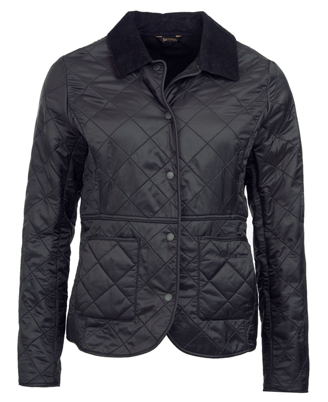 Barbour Steppjacke Deveron Polarquilt Steppjacke Damen Schwarz | DSXRNQ-907