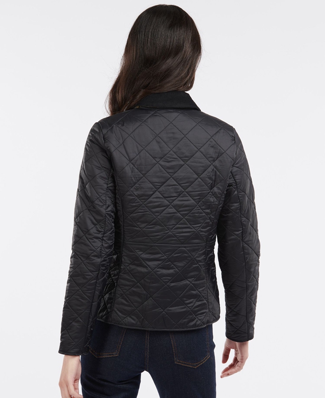 Barbour Steppjacke Deveron Polarquilt Steppjacke Damen Schwarz | DSXRNQ-907