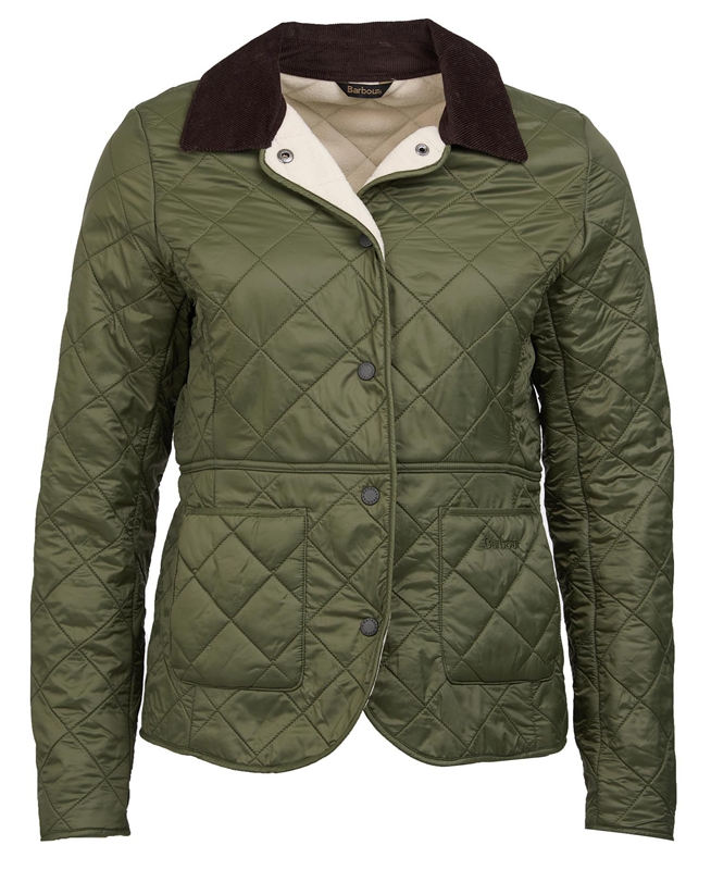 Barbour Steppjacke Deveron Polarquilt Steppjacke Damen Grün | QPVBKR-836