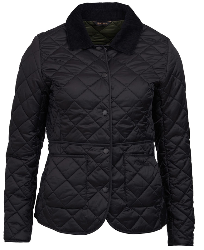 Barbour Steppjacke Deveron Steppjacke Damen Schwarz | XHOQJP-467