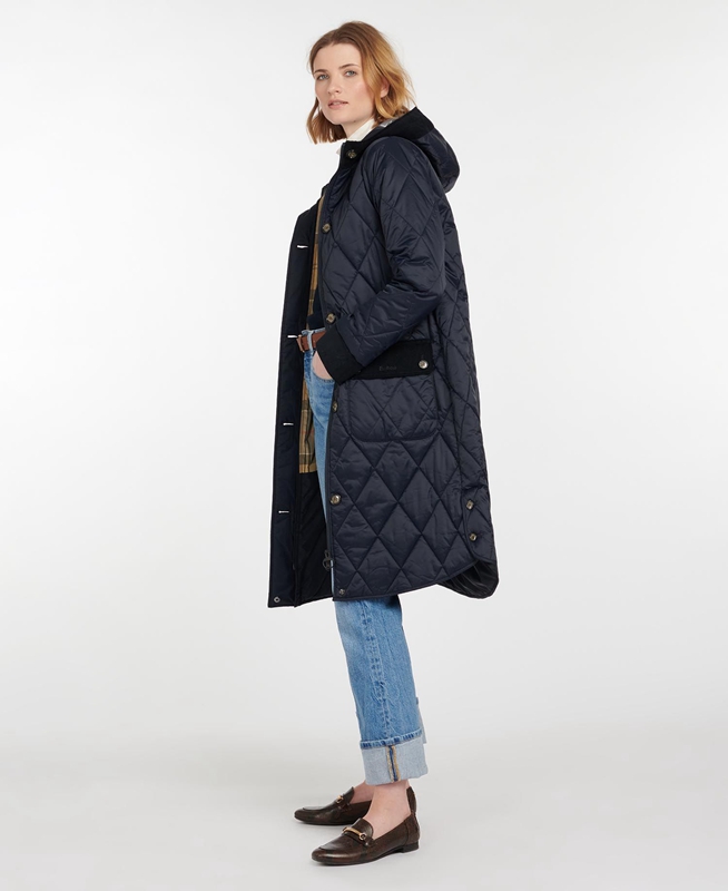 Barbour Steppjacke Mickley Steppjacke Damen Navy | IQYKOZ-648