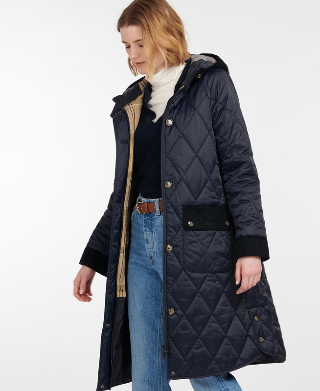 Barbour Steppjacke Mickley Steppjacke Damen Navy | IQYKOZ-648