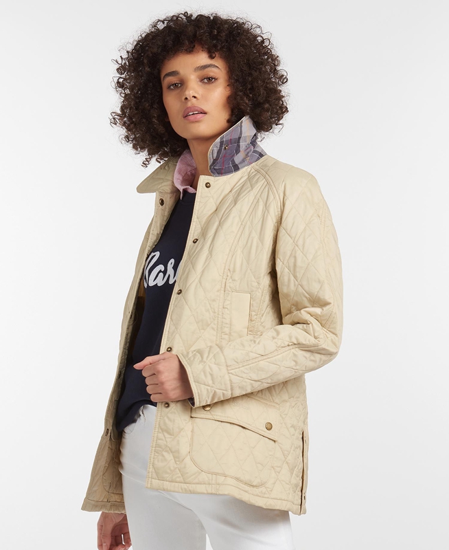 Barbour Summer Beadnell Steppjacke Damen Weiß | MBNGIX-235