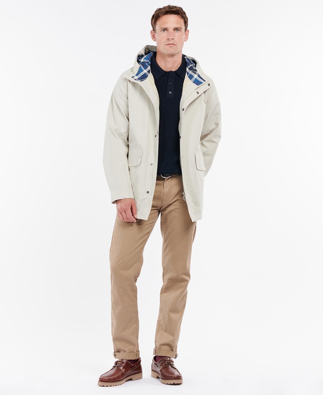 Barbour Summer City Parka Wasserdichte Jacke Herren Beige | PXGKUD-142