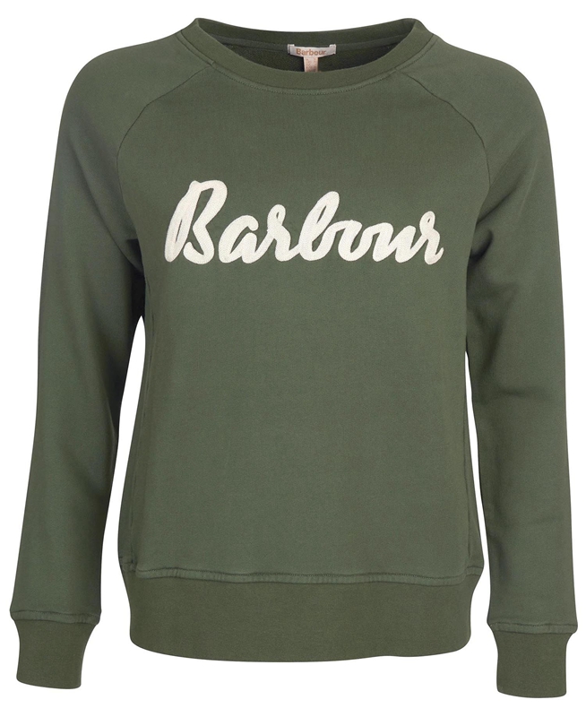 Barbour Sweatshirt Otterburn Sweatshirts Damen Olivgrün | CLMTGZ-086