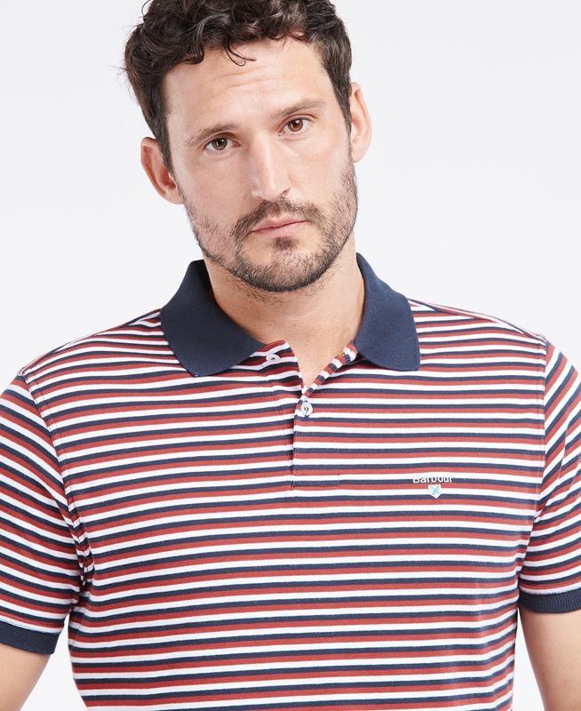 Barbour Swinden Polo shirts Herren Rot | XDAHEY-897