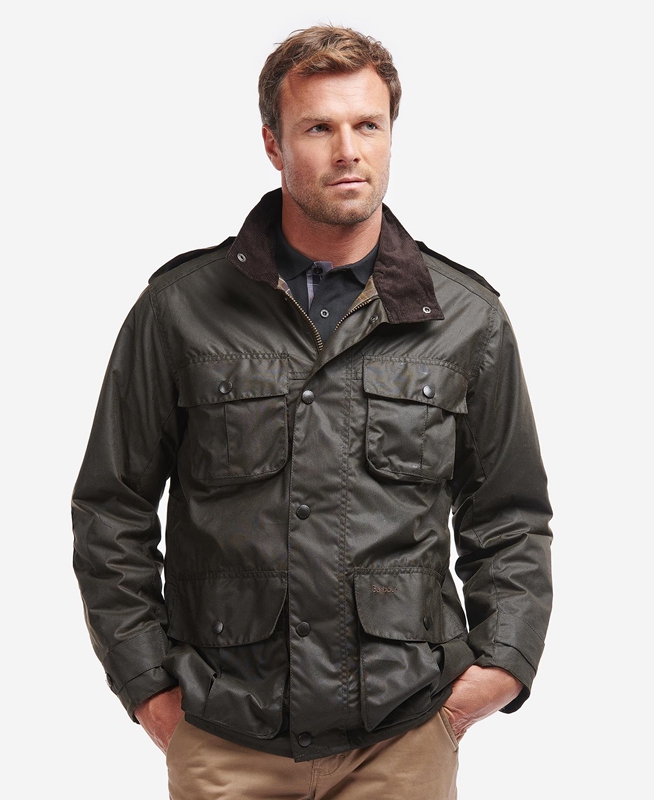 Barbour Trooper Gewachste Jacke Herren Olivgrün | SXHLVJ-485