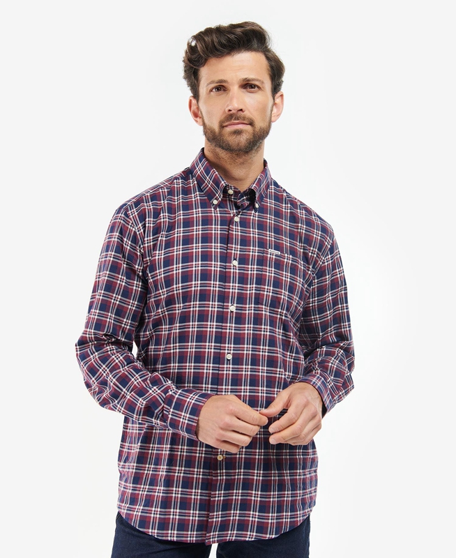 Barbour Turville Regular Fit Hemd Herren Blau | CLDOVI-194