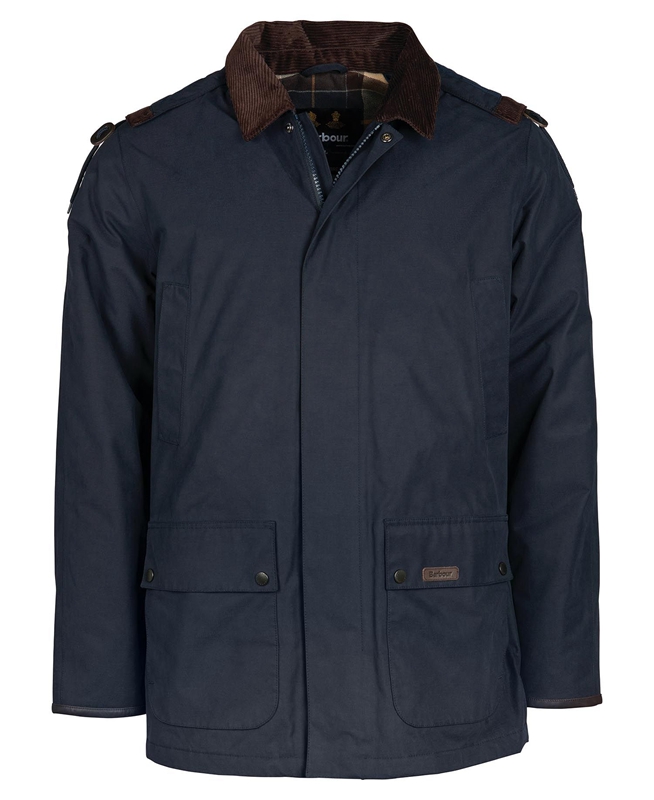 Barbour Wallace Wasserdichte Jacke Herren Navy | JSUMAZ-180