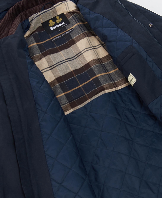 Barbour Wallace Wasserdichte Jacke Herren Navy | JSUMAZ-180