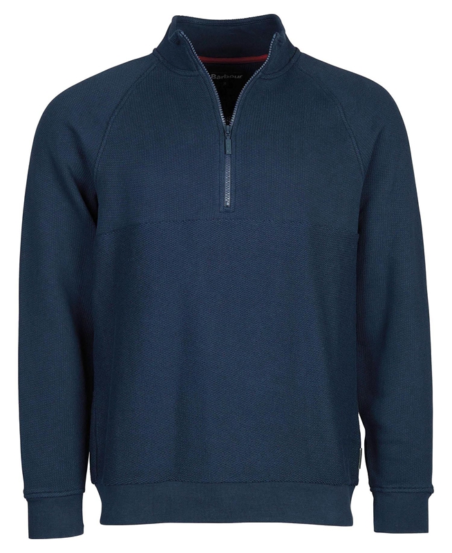 Barbour Wear Half Zip Sweatshirts Herren Navy | CVBJEG-309