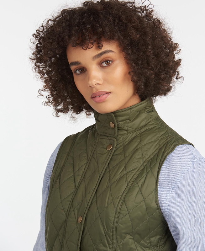 Barbour Weste Otterburn Weste Damen Olivgrün | JCZMOY-542