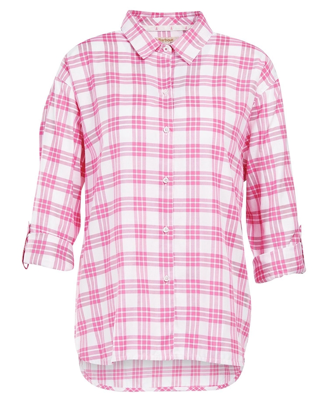 Barbour Willowherb Hemd Damen Rosa | PMDCSN-265