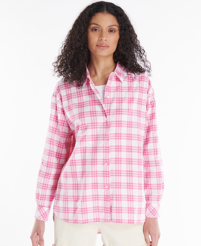 Barbour Willowherb Hemd Damen Rosa | PMDCSN-265