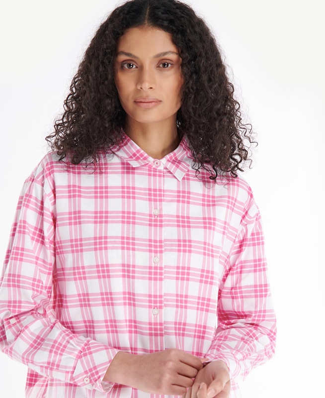 Barbour Willowherb Hemd Damen Rosa | PMDCSN-265