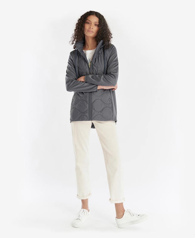 Barbour Willowherb Quilted Sweatshirts Damen Grau | DFYRTZ-897