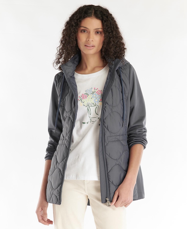 Barbour Willowherb Quilted Sweatshirts Damen Grau | DFYRTZ-897