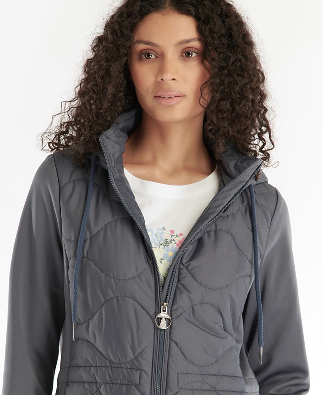 Barbour Willowherb Quilted Sweatshirts Damen Grau | DFYRTZ-897