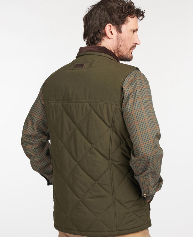 Barbour Winterdale Weste Herren Olivgrün | BLMRKW-082