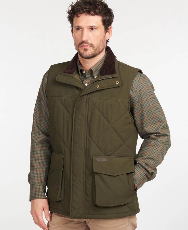 Barbour Winterdale Weste Herren Olivgrün | BLMRKW-082