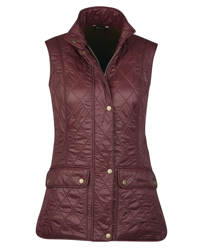 Barbour Wray Weste Damen Bordeaux | VLIUKN-254