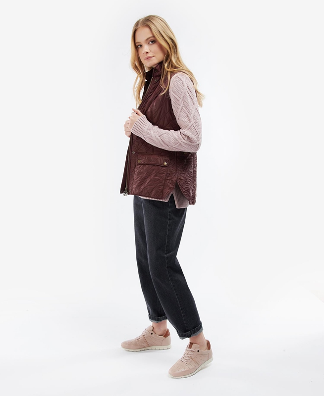 Barbour Wray Weste Damen Bordeaux | VLIUKN-254