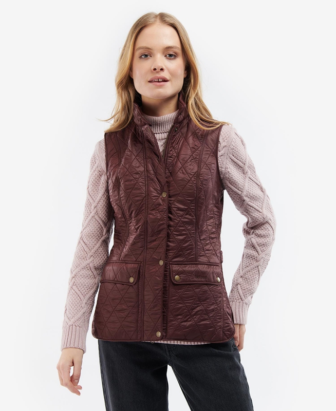 Barbour Wray Weste Damen Bordeaux | VLIUKN-254