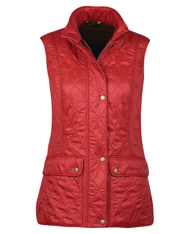 Barbour Wray Weste Damen Rot | SUXJCE-618