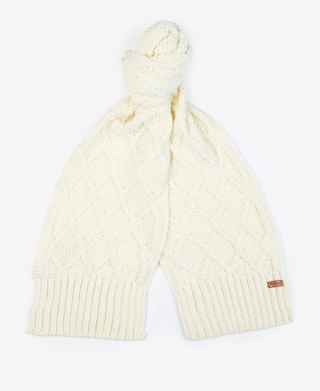 Barbour ridley beanie and scarf Hüte Damen Weiß | ORTGEC-562