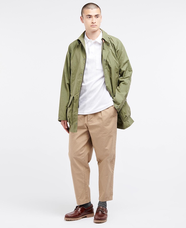 Barbour x Ally Capellino Back Freizeitjacken Herren Olivgrün | IPAQRK-439