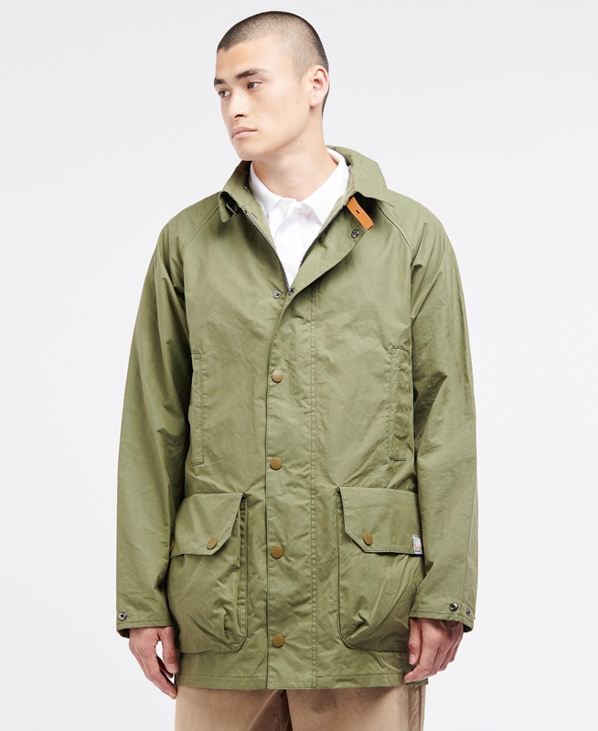 Barbour x Ally Capellino Back Freizeitjacken Herren Olivgrün | IPAQRK-439