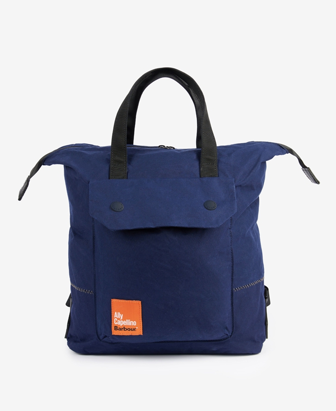 Barbour x Ally Capellino Ben Backpack Tasche Damen Blau | FDNCQL-045