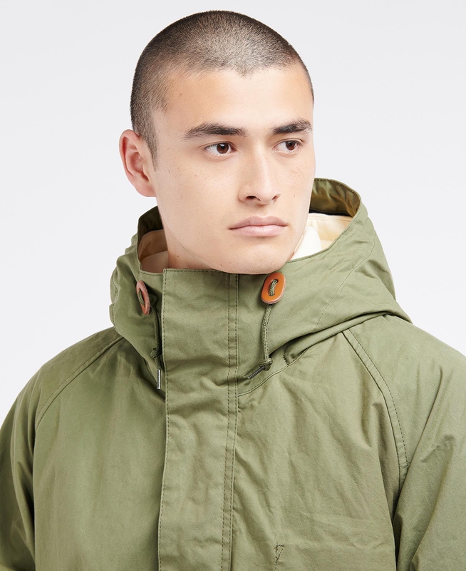 Barbour x Ally Capellino Ernest Freizeitjacken Herren Olivgrün | UXRACS-176