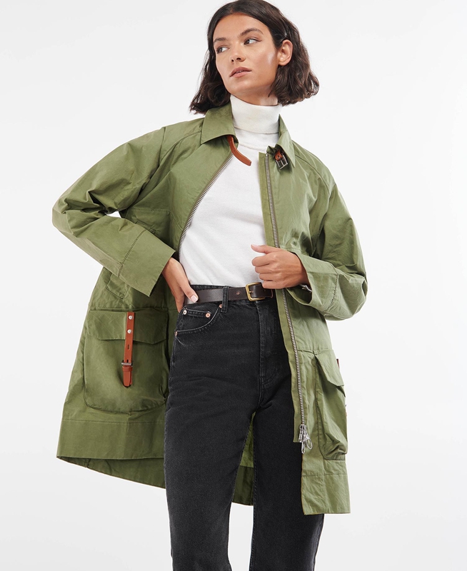 Barbour x Ally Capellino Step Freizeitjacken Damen Grün | PSBTFI-284