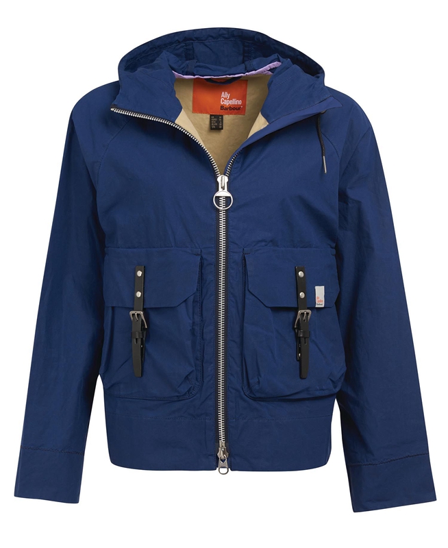 Barbour x Ally Capellino Tip Freizeitjacken Damen Navy | DPUEIT-317